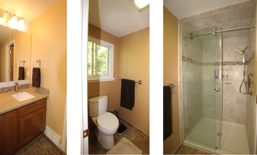 This bathroom located in Ann Arbor uses Cardinal,Cutting Edge,DalTile,Delta,Sherwin Williams,Showplace Cabinets,Toto
